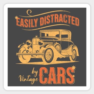 Easily Distracted By Cars - The Design for the Vintage Car Enthusiast Sticker